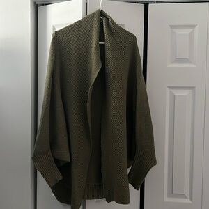 Olive green sweater/poncho